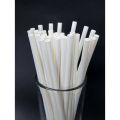 100 Pcs White Color Drinking Straws Plastic Disposable Straws. 