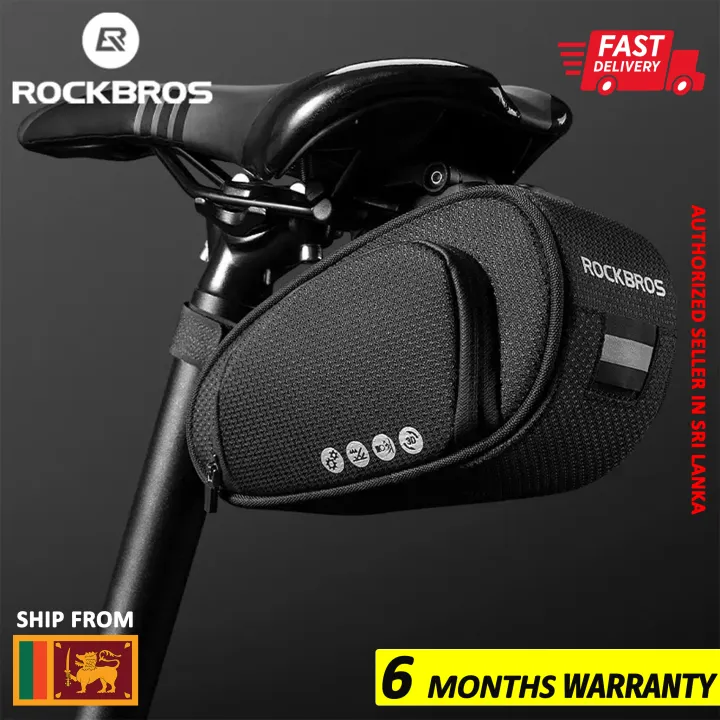 ROCKBROS Bicycle Rear Bag Feflective Waterproof Saddle Seatpost Cycling Double Open Storage Panniers MTB Road Folding Bike Tail Light Bags