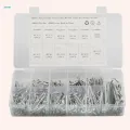250 Pieces Cotter Pin Spring Fastener R Clips Premium Quality Fixings Hitch Pins Clips Locking Set for Carts Mower Tractors Tow Bar. 