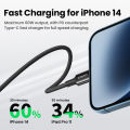 UGREEN USB C to Lightning Cable Nylon Braid MFi Certificate for iPhone 13,12, 12 Pro,11 /iPhone 11 Pro /XS Max X 8 20W PD Fast Charger Data Cable for Macbook Pro, Air, iPad Pro 2020,2018 USB C Cord. 