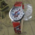 Fashion Kids Cartoon Watch Spiderman Leather Strap Quartz Watch Child Wristwatch Waterproof Children's Watches Boy Gift Clock. 
