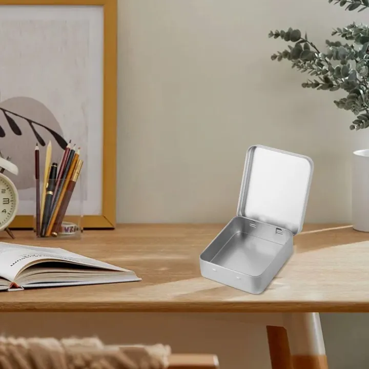 For%20Money%20Candy%20Keys%20Flip%20Box%20Storage%20Kit%20Tin%20Hinged%20Silver%20Small%20Empty%20Plain%20Metal%20Storage%20Bit%20Box%20Case%20Organizer%20-%20Image%203