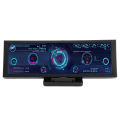 Computer RAM Monitor 7.9in IPS 1280x400 60Hz Refresh Rate Theme Editor PC Temperature Display for Desktop GPU CPU. 