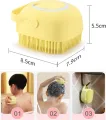 Silicone Soft Bath Shower Brush Body Scrubber with Soap Dispenser Silicone Massage Bath Brush Massage Skin Care Tool for Children Women Men. 