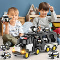 KOKKO Fire Truck Toy For Kids Engineering Car Model With Lights Music Storage Transport Vehicle For Boys Birthday Christmas Gifts. 