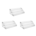 3X 3 Tier Clear Acrylic CD Holder Cascading CD Storage Rack. 