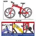 model bike Mini 1:8 Model Alloy Bicycle Toy Diecast Metal Finger Mountain Bike Racing Bend Road Simulation Collection Toys for Kids GiftParty Tableware. 