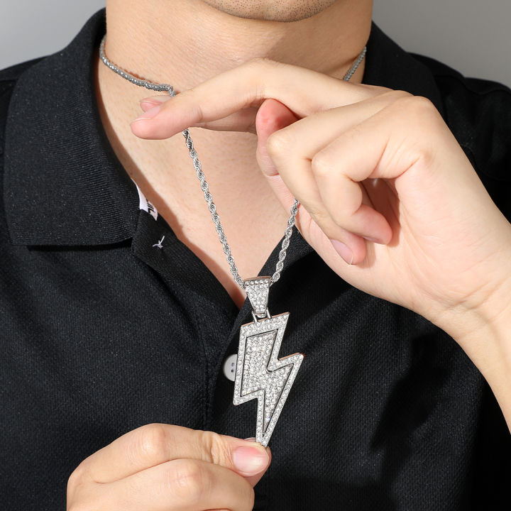 Iced%20Out%20CZ%20Crystal%20Lightning%20Sign%20Pendant%20Necklaces%20for%20Men%20Teen%20Boys%20Hip%20Hop%20Gold%20Color%20Chains%20Accessories%20Jewelry%20Gifts%20-%20Image%204