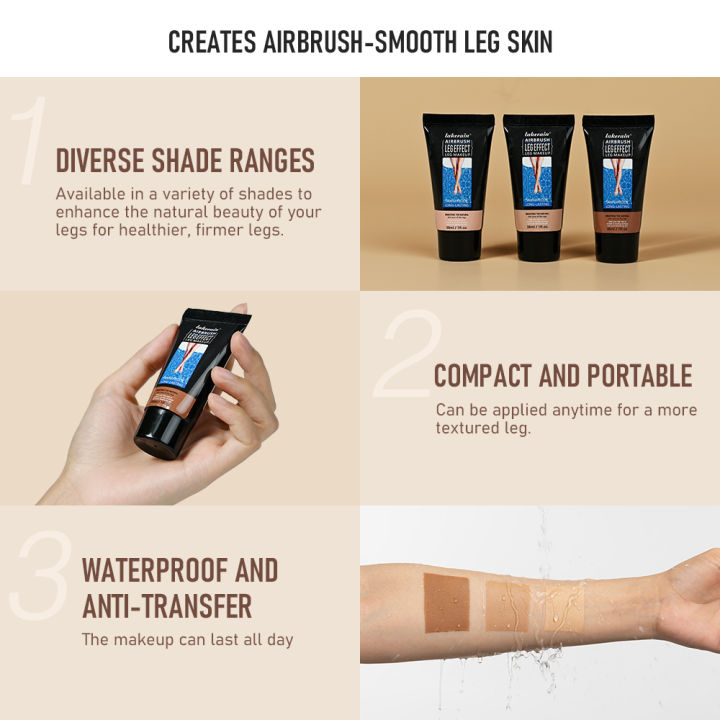 Leg%20Even%20Skin%20Tone%20Body%20Lotion%20Airbrush%20Leg%20Makeup%20Moisturizing%20Liquid%20Body%20Foundation%20Tan%20Cream%20Tanning%20Skin%20Care%2030ml%20-%20Image%202