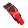 Plastic Motorcycle Helmet Speed Clip Chin Strap Quick Release Pull Buckle Black + Red. 