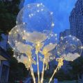 Transparent Bobo Bubble Balloons for LED Light Up Balloons Wedding Birthday Party Decoration Clear Helium Balloon Transparent Helium Balloons Adult Kids Favor Toy Globes. 