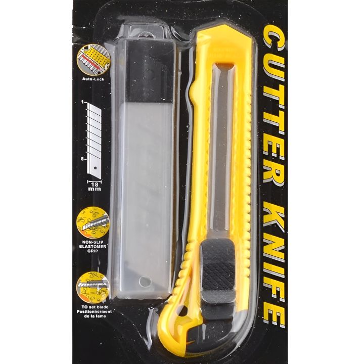 Paper Cutter Knife 18mm Heavy Duty Art Knife  for Cutting Crafts and Raw Materials, Paper Cutter (Utility Knife + Blades)