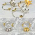 Creative Desktop Ornaments Star Moon Crystal Ball Base Crystal Ball Display Stand Glass Sphere Holder Home Decoration. 