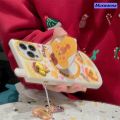 Muswanna 【Get One Free Pendant】Olige Case For iPhone 11 12 13 14 15 16 Pro Max New creative big brother 2025 New cell phone shape flip mirror cute cartoon characters with makeup mirror phone case back cover. 