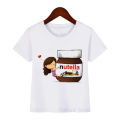New I Love Nutella Kids Funny Cartoon Print T-Shirt Boys Girls Cothes Summer Tshirt Children Graphic T Shirts Teen Tops Tees. 