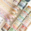 Sweet Journal 5 Rolls Spring Flower Romantic Series Washi Tape Masking Tapes Decorative Sticky Tape for Journaling Diary DIY Crafts Scrapbook. 