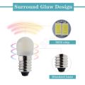 【White 6V 2/4 Pcs E10 LED Bulb 3V 6V 3/6 Volt Warm White Screw Lamp Flashlight Torch Headlight Bike Light. 