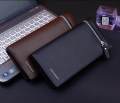 Men's PU Leather Long Purse Business Mens Wallet. 