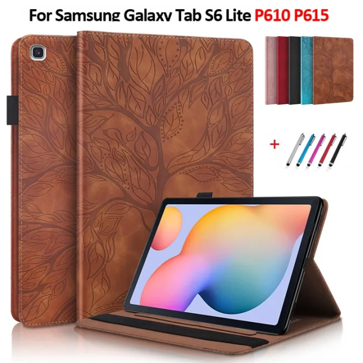 Tablet%20Cover%20For%20Funda%20Samsung%20Galaxy%20Tab%20S6%20Lite%20Case%20SM%20P610%20P615%20Emboss%20Tree%20Flip%20Wallet%20Cover%20For%20Galaxy%20Tab%20S6%20Lite%20Case%20-%20Image%204