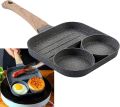 Non-brand Egg frying pan, 3-cup egg cooker, frying pan, non-stick medical stone, multi-egg pan, frying pan with long handle, suitable for gas cookers. 