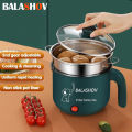 Multi-function Portable Cooker Non-stick Stainless Steel Electric Skillet Fry Pan Rice Cooker. 