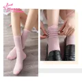 Muses Mall Women High Elasticity Socks Colorful Women's Sweat-absorbent Mid-tube Socks for Spring Autumn Thin Cool Design Thin Color Bright Socks. 