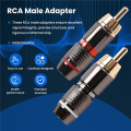 12PCS Male Adapter Solder Connector for Audio Video CCTV IP Camera Security Coaxial Cable Solderness. 