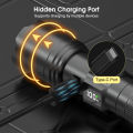 Auoyo Flashlight Outdoor Flashlight LED Powerful Flashlight Torch Light Telescopic Focus Flashlight Strong Light Rechargeable Zoom Outdoor 5 Light Modes Strong Bright Portable Hiking Hunting Camping Flashlight. 