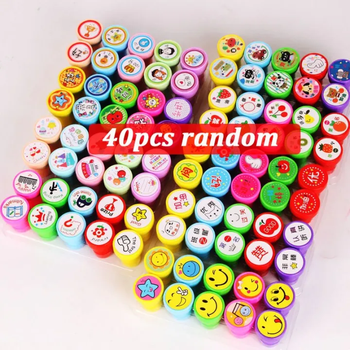 Round%20Multicolor%20Fun%20Stamps%20Traffic%20Child%20Scrapbook%20Kids%20Stamp%20Reward%20Stamper%20Toys%20-%20Image%202