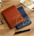 2025 Edition Planner High Quality PU Cover One Page Per Day Notebook A5 Size 365 Days Agenda for Work Office Professional. 