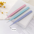 Panda Online Macaron Color Stainless Steel Curved Tweezers Tape Stickers Scrapbooking DIY Tools Accessories. 