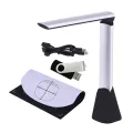 Portable High Speed USB Book Image Document Camera Scanner 5 Mega-pixel HD High-Definition Max. A4 Scanning Size with OCR Function LED Light for Classroom Office Library Bank. 
