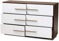 VTEC Home Modern Laura Chest Of Drawer with 6 drawers - Drawer Set - Console Cupboard - COD 600 - 55"x16"x36". 