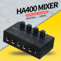 Black HA400 4-Way Monitor Headphone Amplifier Headphone Monitor Amplifier with US Plug AC100-240V. 