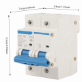 Miniature DZ47-125 2P Current Circuit Breaker 400V 80/100/125A Leakage Protection Switch Leakage Circuit Breaker Circuit Safety. 