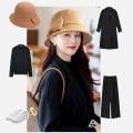 Elegant Winter Vintage Wool Hat Ladies Bowknot Winter Hat Bucket. 