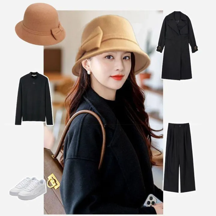 Elegant%20Winter%20Vintage%20Wool%20Hat%20Ladies%20Bowknot%20Winter%20Hat%20Bucket%20-%20Image%202