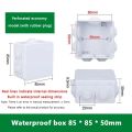 Durable Waterproof IP65 Junction Box ABS DIY Power Case White Wire Shell for Indoor Outdoor Cable Connections. 