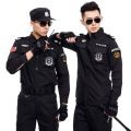 Black Secret Service Spring, Autumn and Winter Clothing Summer Security Uniform Short Sleeve Suit Special Duty Work Clothes Wear-Resistant Cap Belt. 