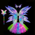 Easy to Move Play with Fairy Wings Enchanting Glowing Butterfly Wings Light Up Fairy Costume for Girls Perfect Cosplay Gift Versatile Wing Glowing Wing Fairy Wings. 