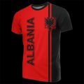 Albania Flag Pattern T-Shirts 3D Printing National Emblem T Shirt For Men Casual O-neck Short Sleeve Tops Football Sports Jersey. 