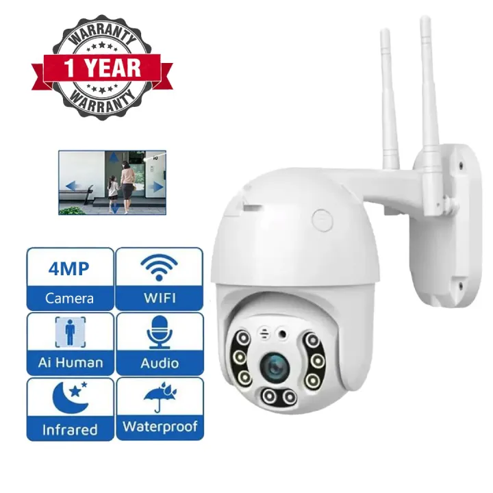 4MP Full HD Wifi IP Camera Outdoor Security Color Night Vision Wireless Video Surveillance Cameras Smart Human Detection V380 Pro