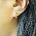 Gold plated GYPSY Earring With dark Multi stone 3 LINE and 5 line. 