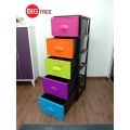 Uni Plast Drawer 5 Tier Baby Drawer Wardrobe Cupboard Storage Multi Color. 