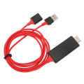 HDTV Cable Adapter DDR 1Gbit Memory Plug and Play TPU Material HD Multimedia Interface Cable Adapter USB Power Supply for Home Theatre. 