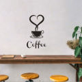 Coffee Wall Sticker Shop Restaurant Wall Decor Art DIY Decorative Sticker. 