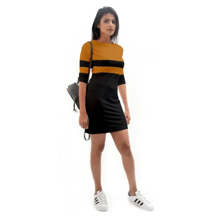Privi Colour Block Tshirt Dress