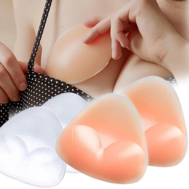 1pair Women Breast Push Up Pad Bra Cup Thicker Silicone Bra