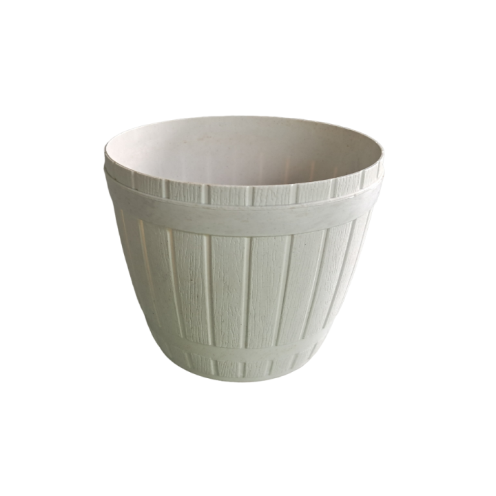 06%20pcs%20Quality%20Plastic%20Flower%20Pot%20Wood%20Barrel%20Design%20-%20Small%20Size%20-%2012cm%20%20Diameter%20-%20Image%203