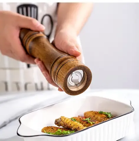 Pepper%20Mill%20Grinder%20-%20Black%20Traditional%20Brown%20Wooden%20Salt%20&%20Pepper%20Grinder,%20Mixer,%20Mill,%20Manual%20Shaker,%20Spice%20Storage%20Ceramic%20Crusher,%20Mill%20with%20Adjustable%20Coarseness%20Setting%20Wooden%20Traditional%20Pepper%20Mill%20-%20Image%205